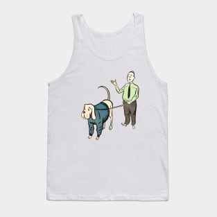 Jewish man taking the dog for a walk Tank Top